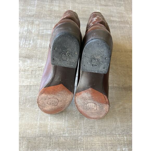 Dan Post Cowboy Boots Mens 11 D Brown Leather Snip Toe Western Pull On main image 7